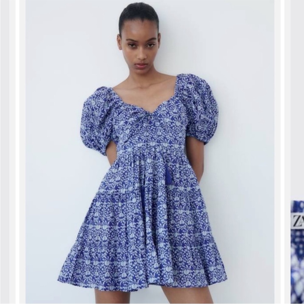 ZARA PRINTED SHORT DRESS-size small